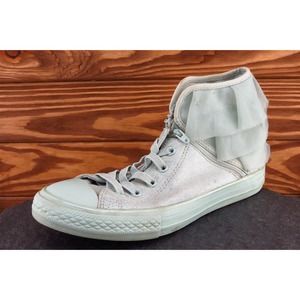 Converse‎ all Star Youth Girls Shoes Size 4 M Green High Top Fabric